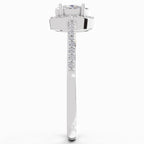 0.54 Carat Oval Shape Halo Diamond Ring