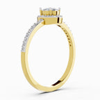 0.54 Carat Oval Shape Halo Diamond Ring