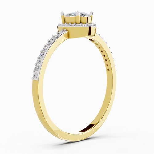 0.54 Carat Oval Shape Halo Diamond Ring