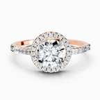 0.97 Carat Round Halo Engagement Ring