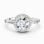 0.97 Carat Round Halo Engagement Ring