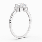 0.97 Carat Round Halo Engagement Ring