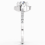 0.97 Carat Round Halo Engagement Ring