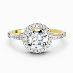 0.97 Carat Round Halo Engagement Ring