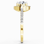 0.97 Carat Round Halo Engagement Ring