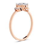 1.11 Carat Lunar Halo Promise Engagement Ring