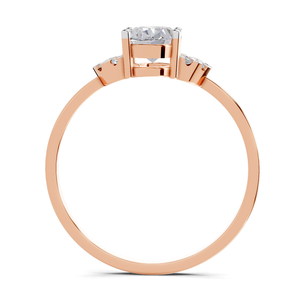 1.11 Carat Lunar Halo Promise Engagement Ring