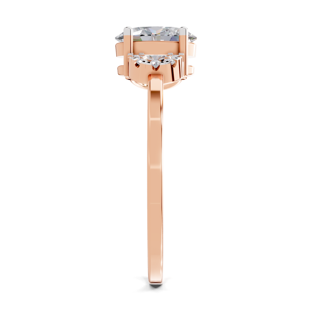 1.11 Carat Lunar Halo Promise Engagement Ring