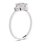 1.11 Carat Lunar Halo Promise Engagement Ring
