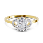 1.11 Carat Lunar Halo Promise Engagement Ring