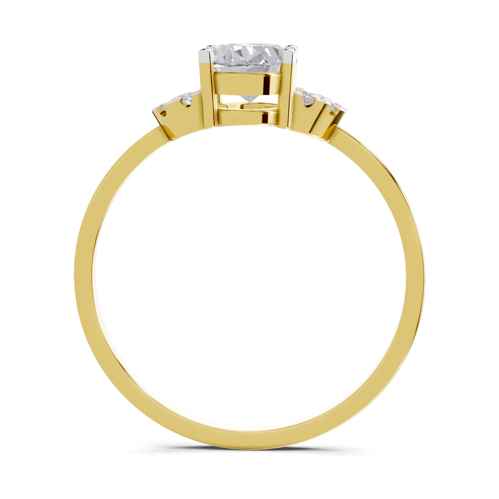 1.11 Carat Lunar Halo Promise Engagement Ring