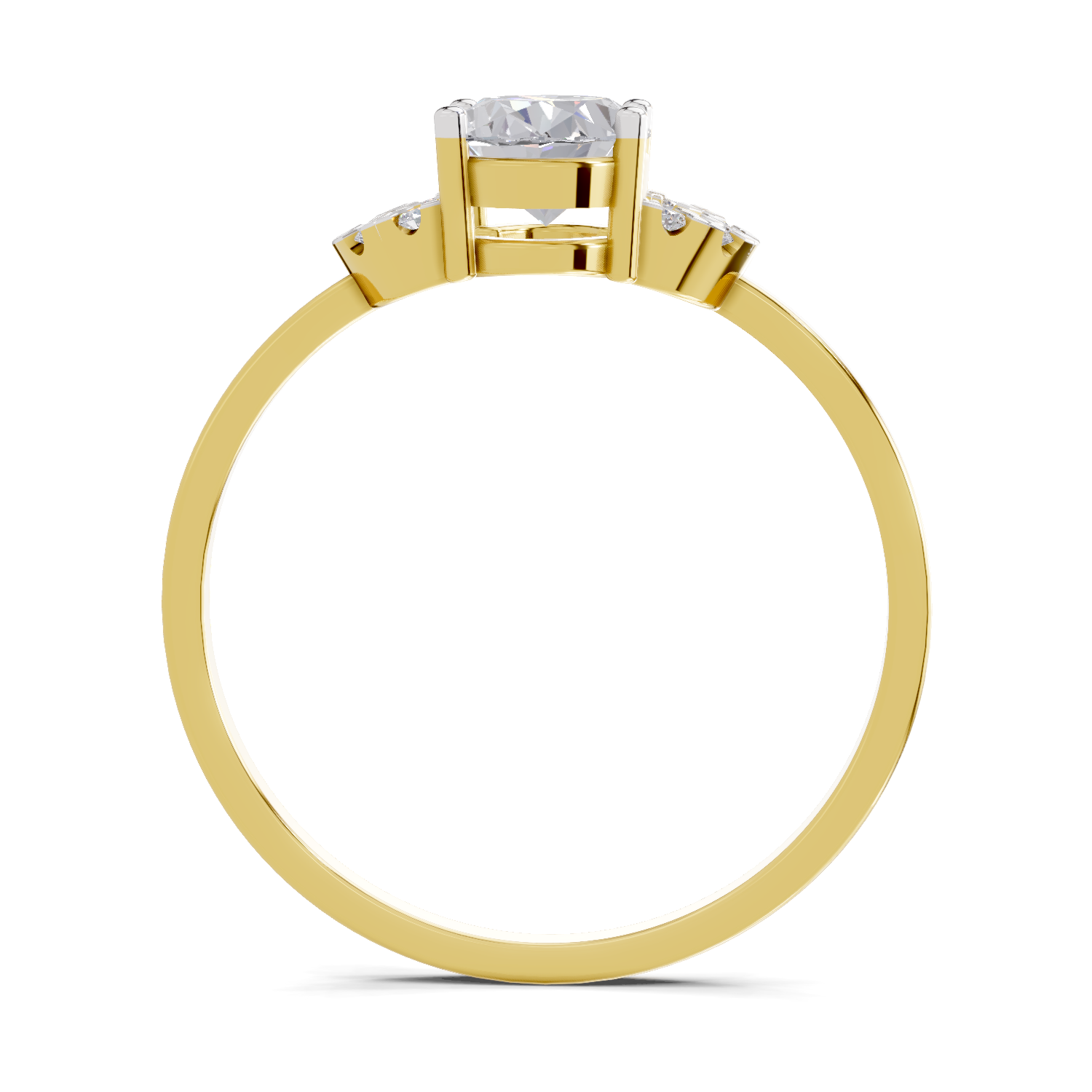 1.11 Carat Lunar Halo Promise Engagement Ring