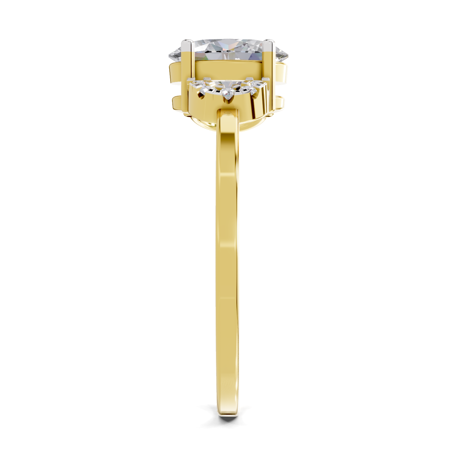 1.11 Carat Lunar Halo Promise Engagement Ring