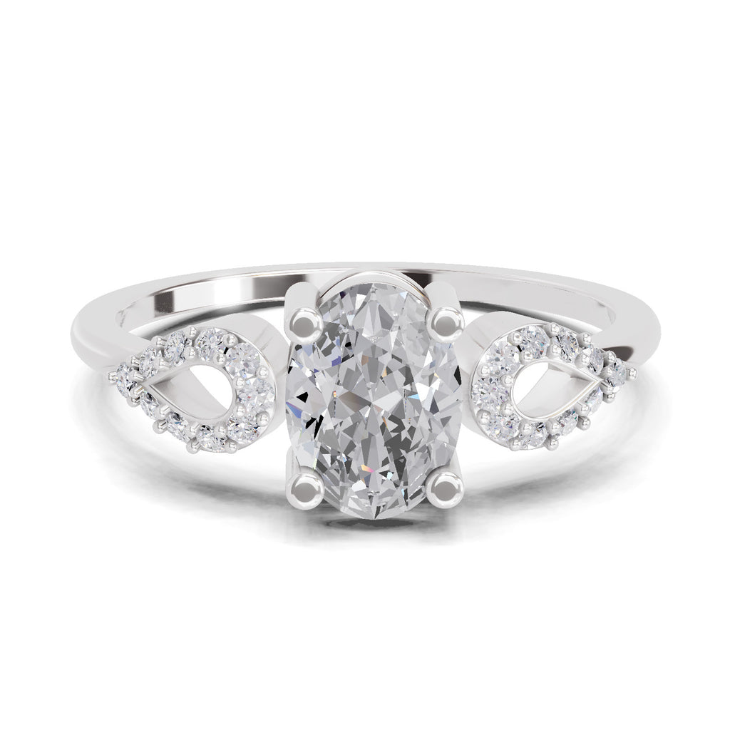 1.07 Carat Oval Shape Engagement Ring