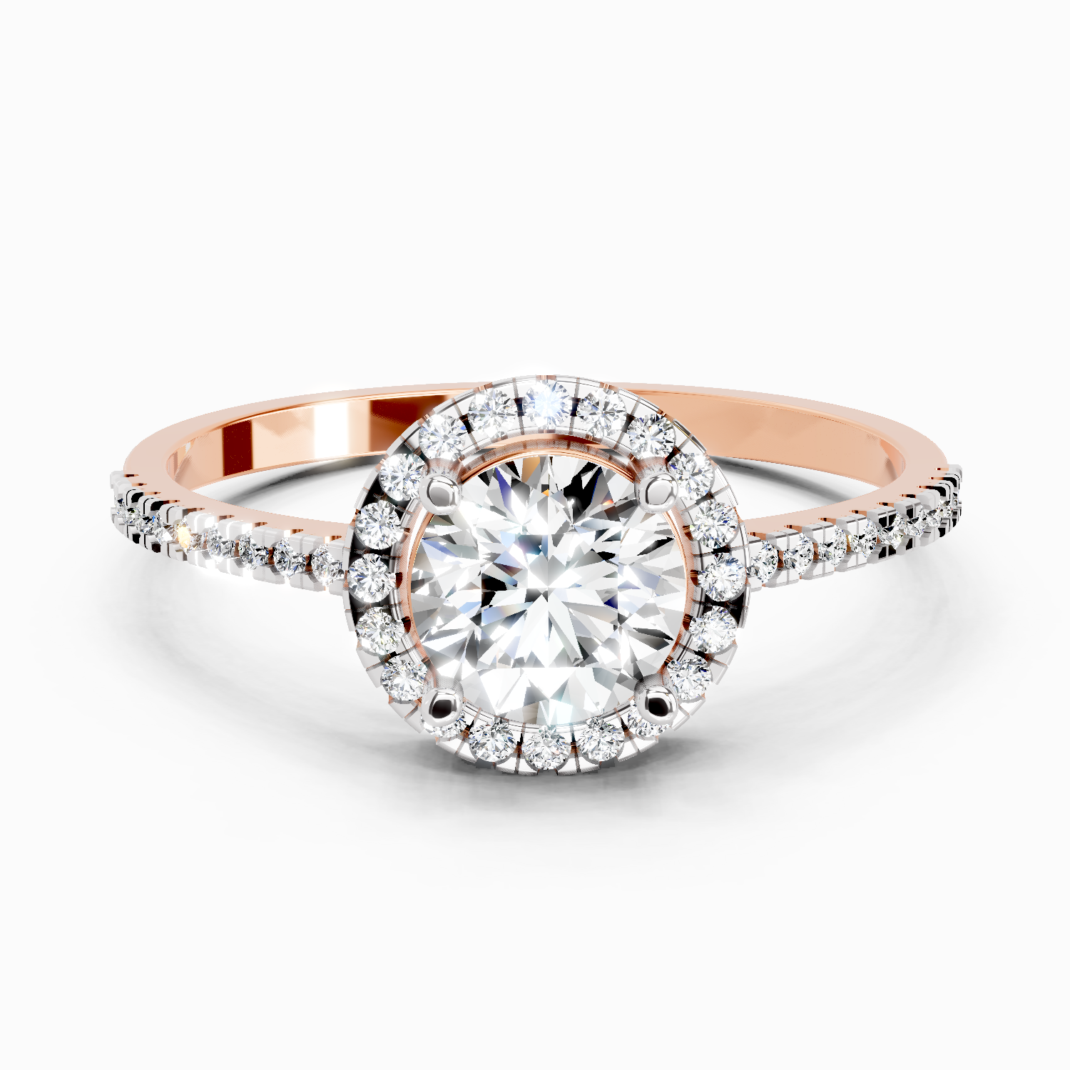 0.93 Carat Halo Diamond Ring