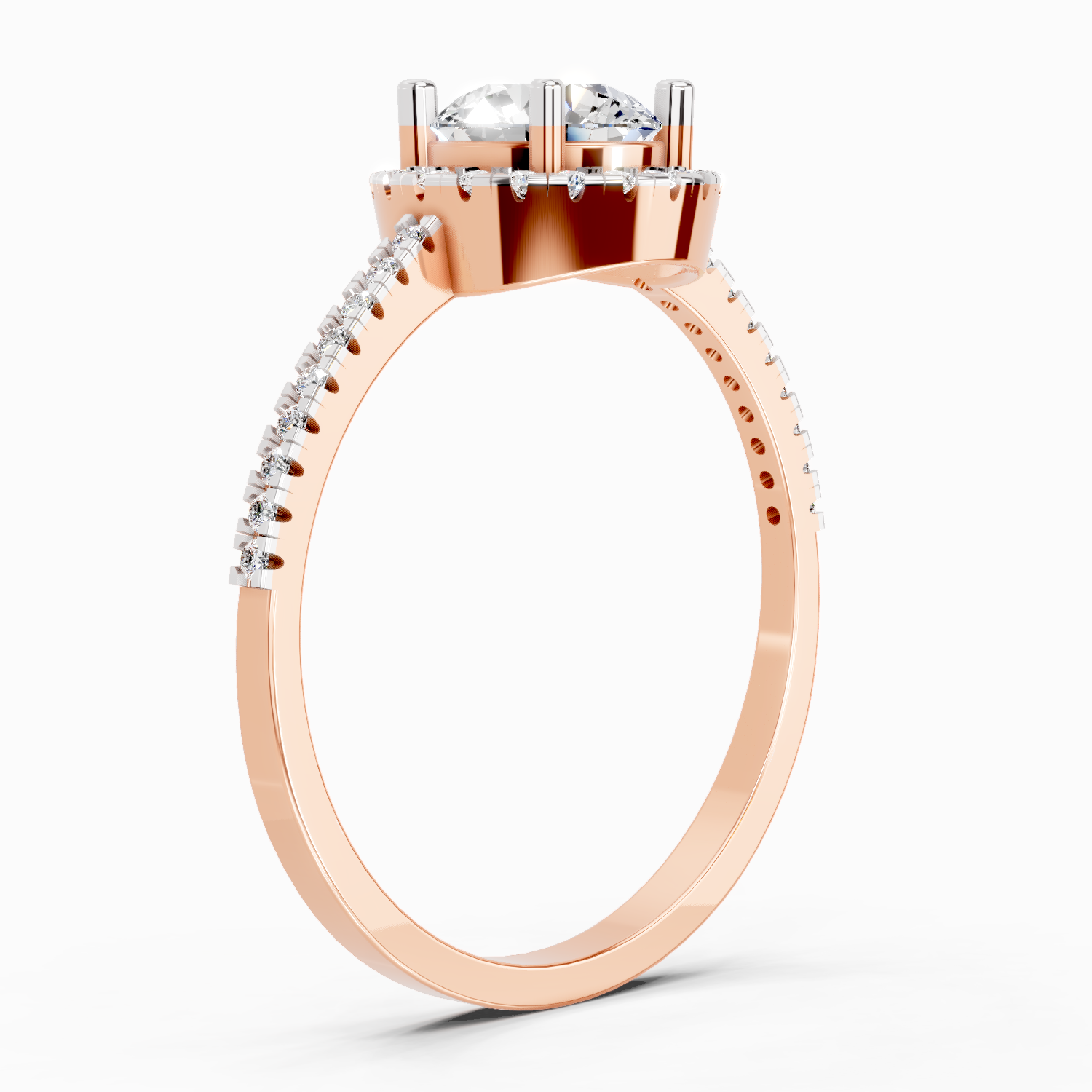 0.93 Carat Halo Diamond Ring