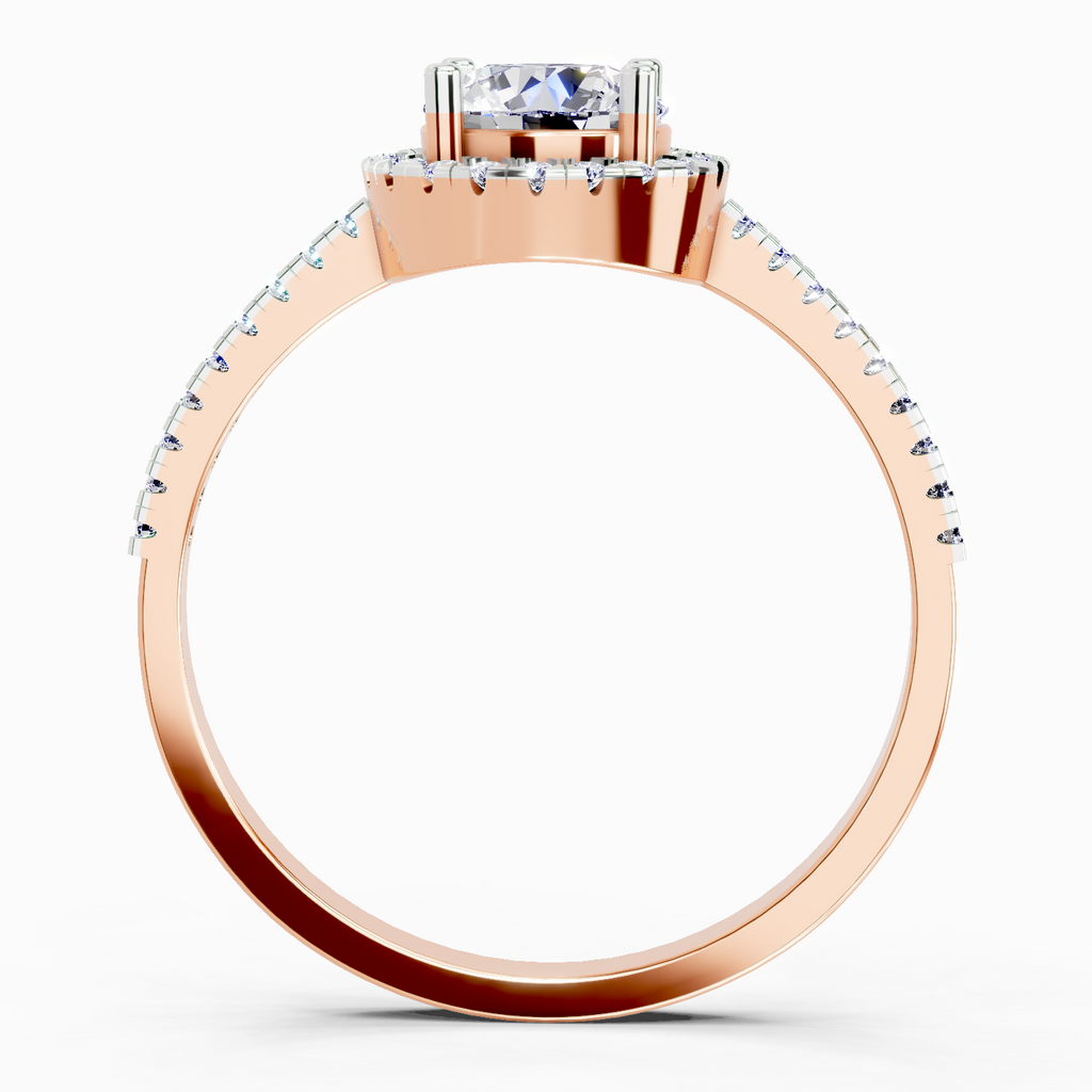 0.93 Carat Halo Diamond Ring