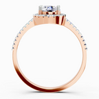 0.93 Carat Halo Diamond Ring