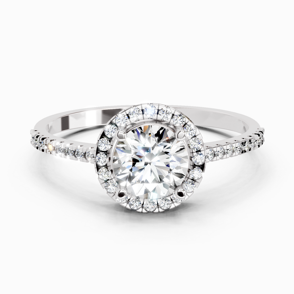 0.93 Carat Halo Diamond Ring