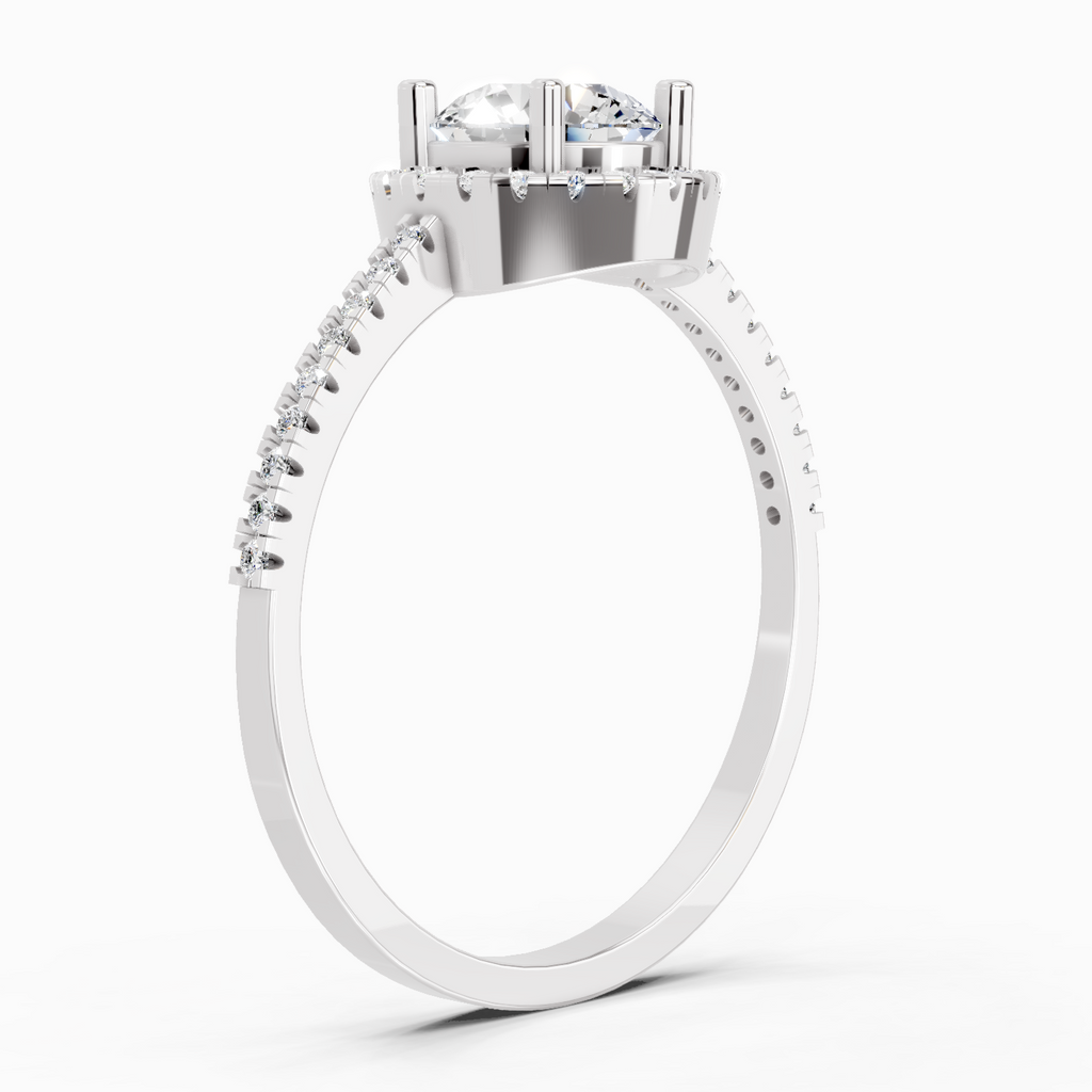 0.93 Carat Halo Diamond Ring