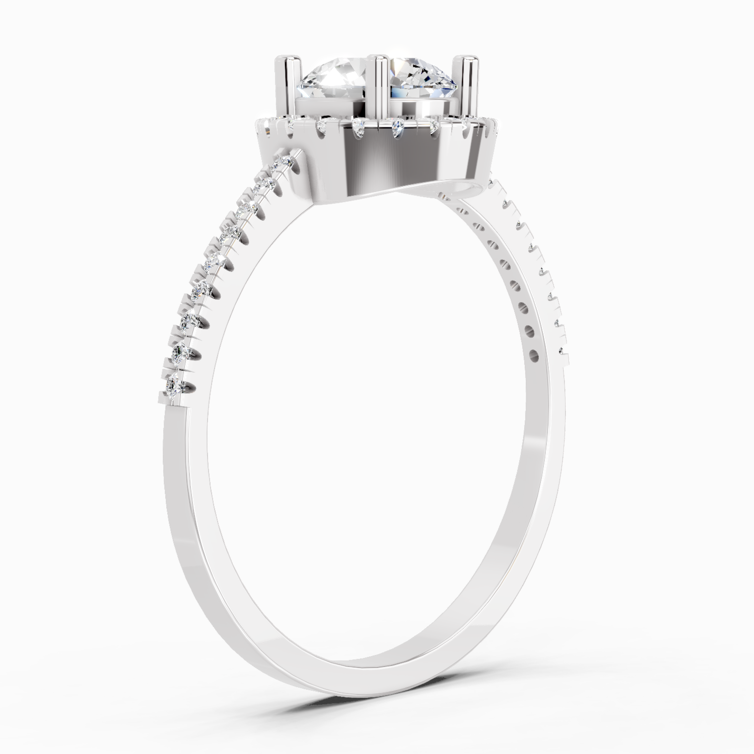 0.93 Carat Halo Diamond Ring