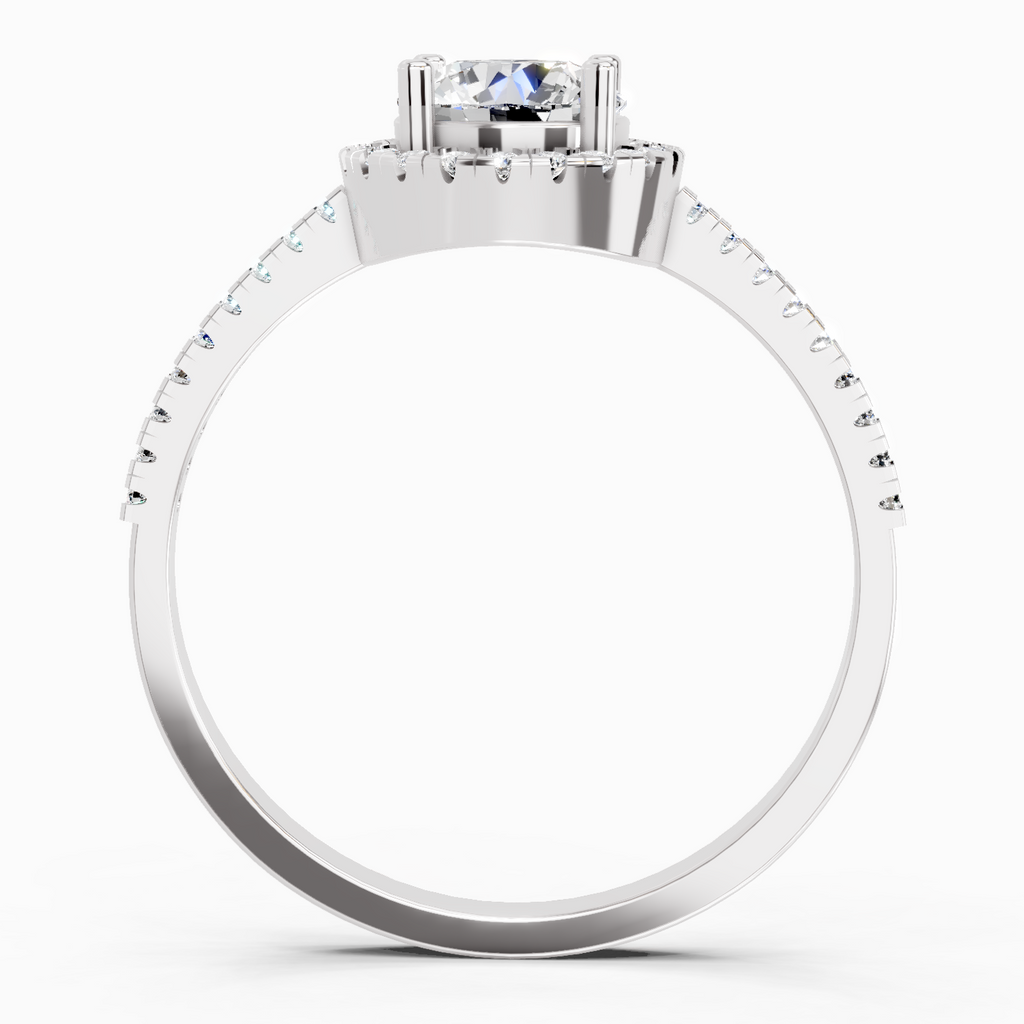 0.93 Carat Halo Diamond Ring