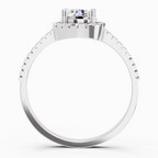 0.93 Carat Halo Diamond Ring