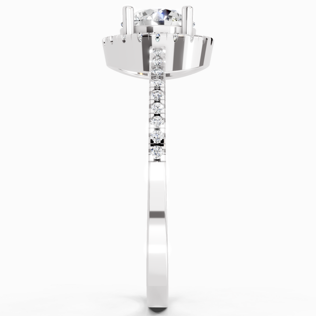 0.93 Carat Halo Diamond Ring