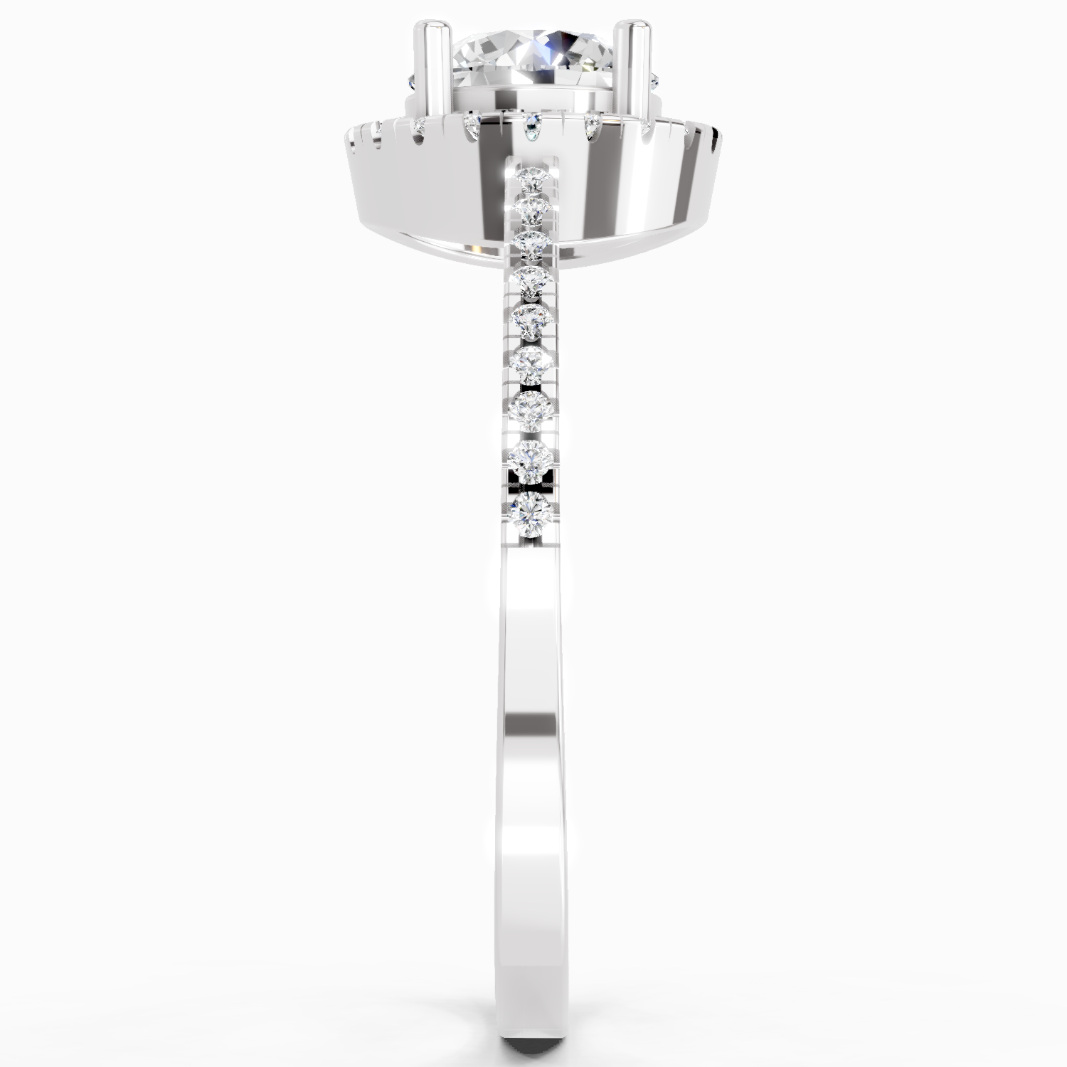 0.93 Carat Halo Diamond Ring