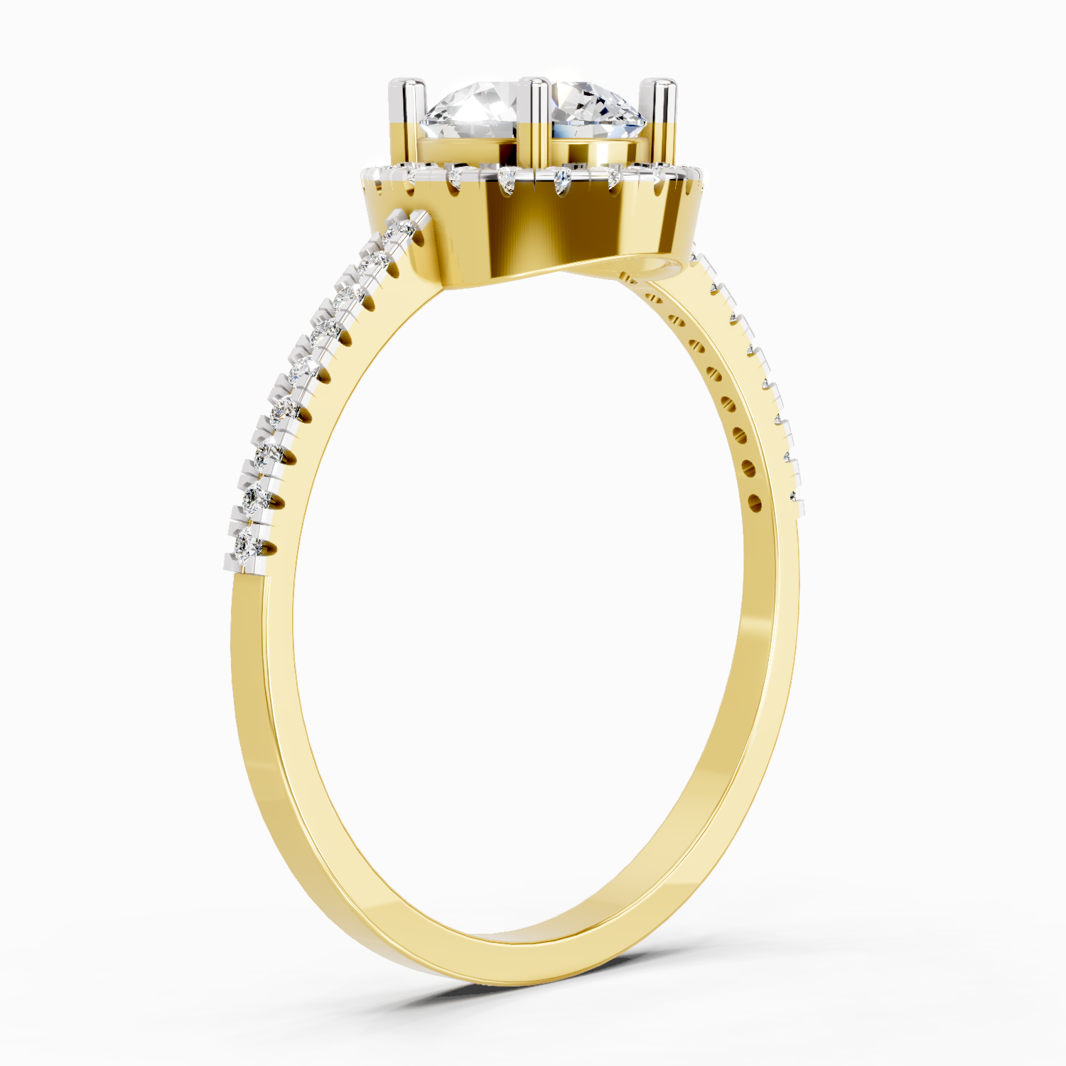 0.93 Carat Halo Diamond Ring
