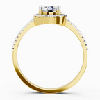 0.93 Carat Halo Diamond Ring
