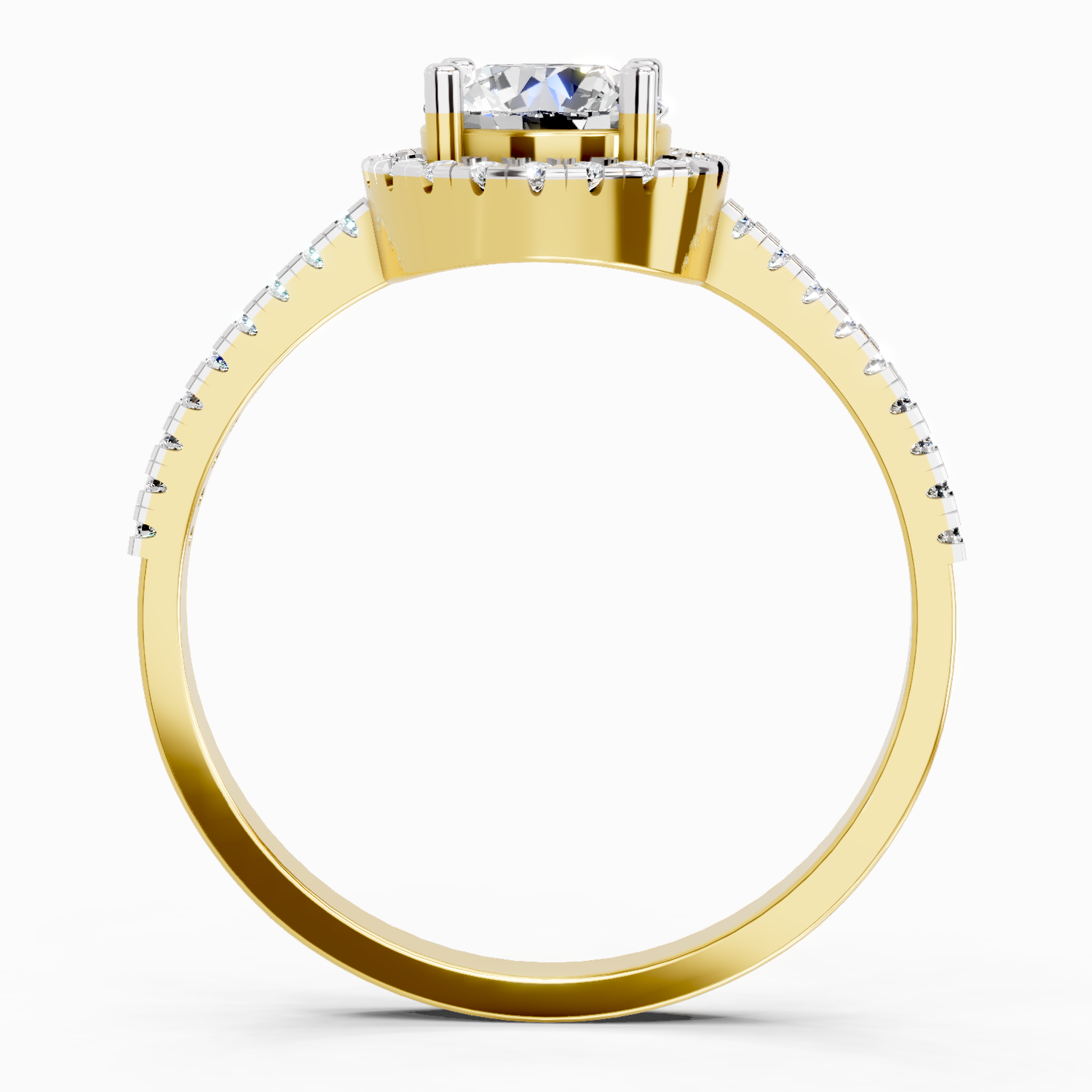 0.93 Carat Halo Diamond Ring