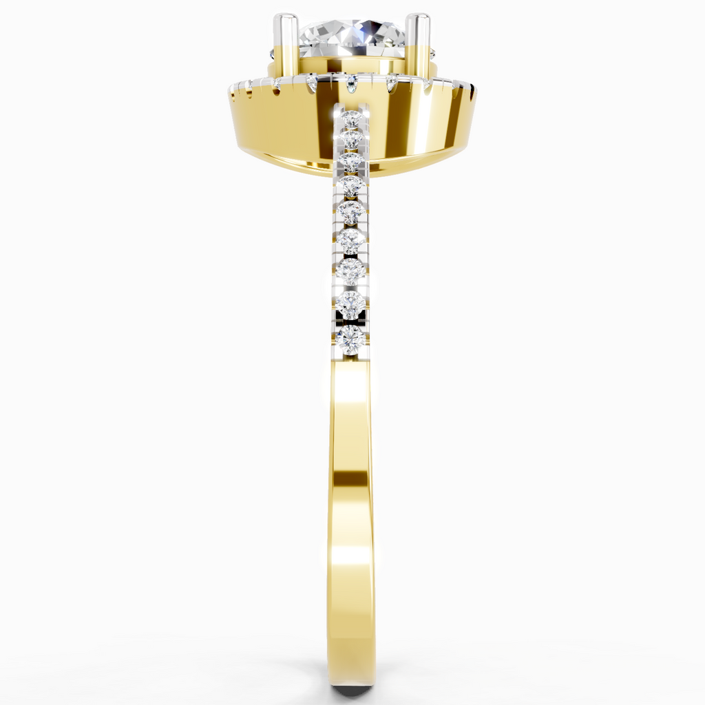 0.93 Carat Halo Diamond Ring
