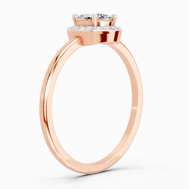 0.66 Carat Cushion Shape Halo Engagement Diamond Ring