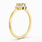 0.66 Carat Cushion Shape Halo Engagement Diamond Ring