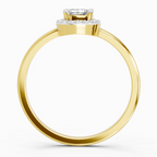 0.66 Carat Cushion Shape Halo Engagement Diamond Ring