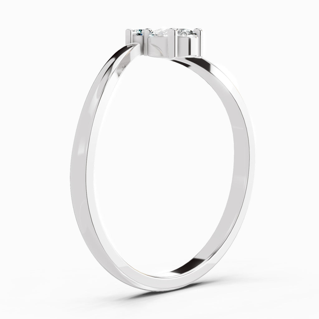 Sparkles 0.23 Ct Pear Shape Diamond Ring in 14K Gold