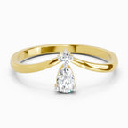 Sparkles 0.23 Ct Pear Shape Diamond Ring in 14K Gold