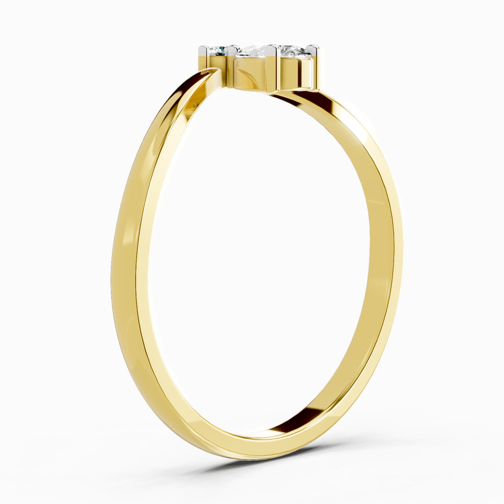 Sparkles 0.23 Ct Pear Shape Diamond Ring in 14K Gold