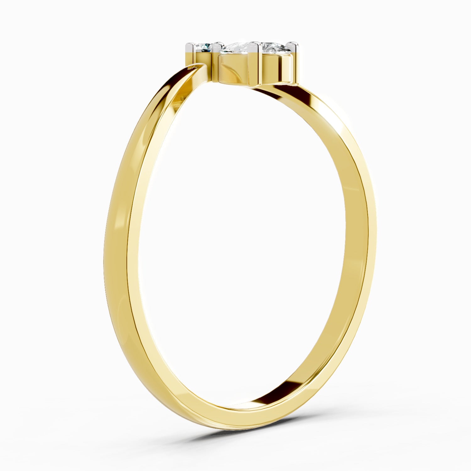 Sparkles 0.23 Ct Pear Shape Diamond Ring in 14K Gold