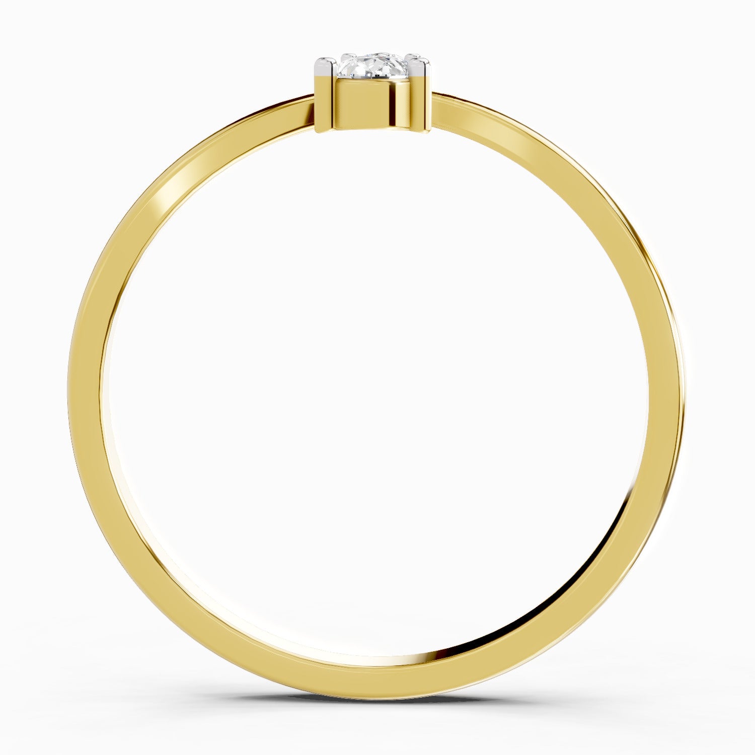 Sparkles 0.23 Ct Pear Shape Diamond Ring in 14K Gold