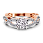 0.82 Carat Emerald Shape Diamond Toi et Moi Ring