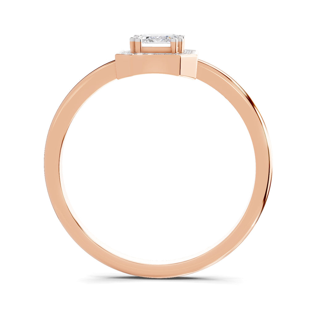 0.68 Carat Emerald Cut Engagement Ring