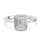 0.68 Carat Emerald Cut Engagement Ring