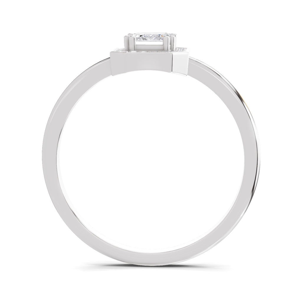 0.68 Carat Emerald Cut Engagement Ring