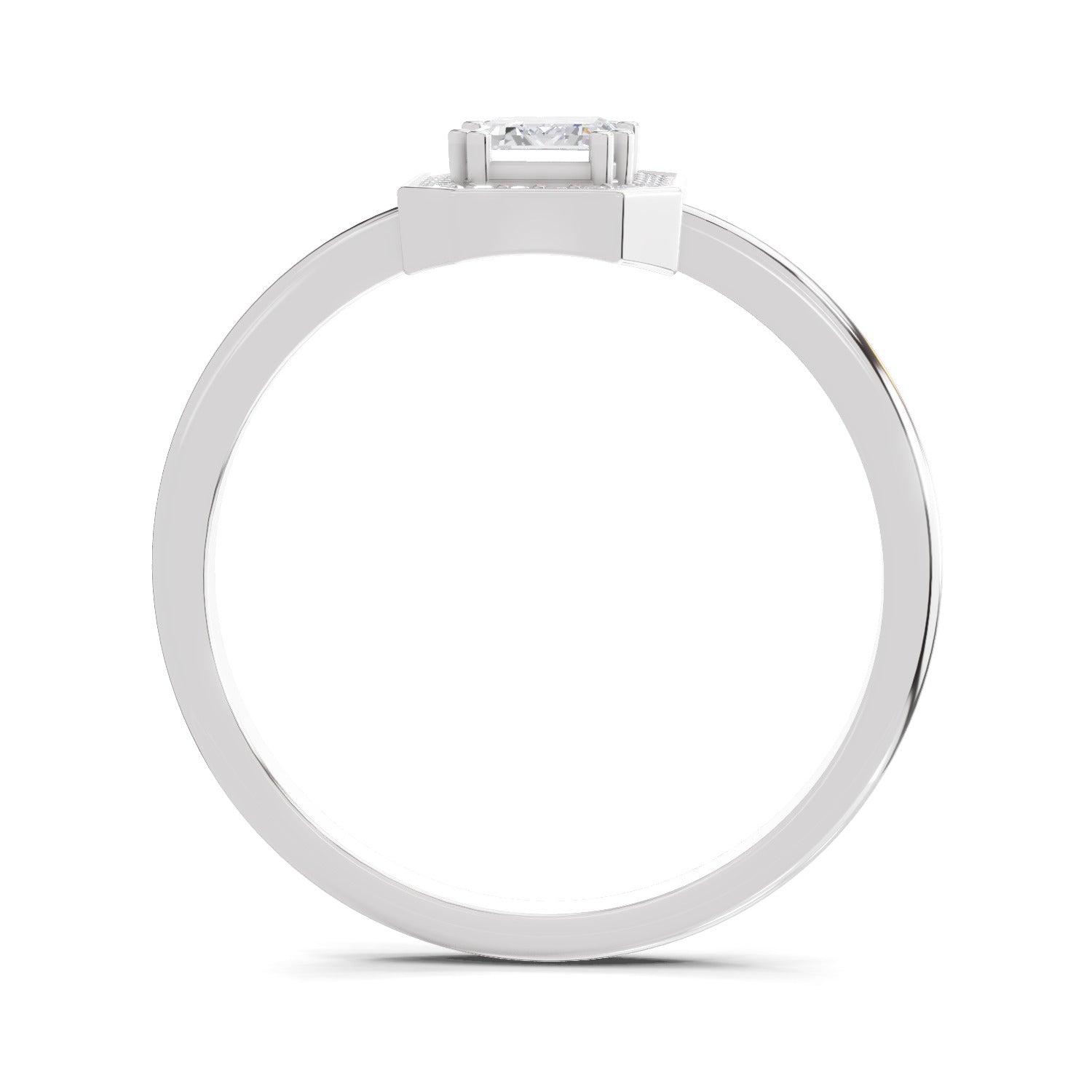 0.68 Carat Emerald Cut Engagement Ring