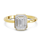 0.68 Carat Emerald Cut Engagement Ring
