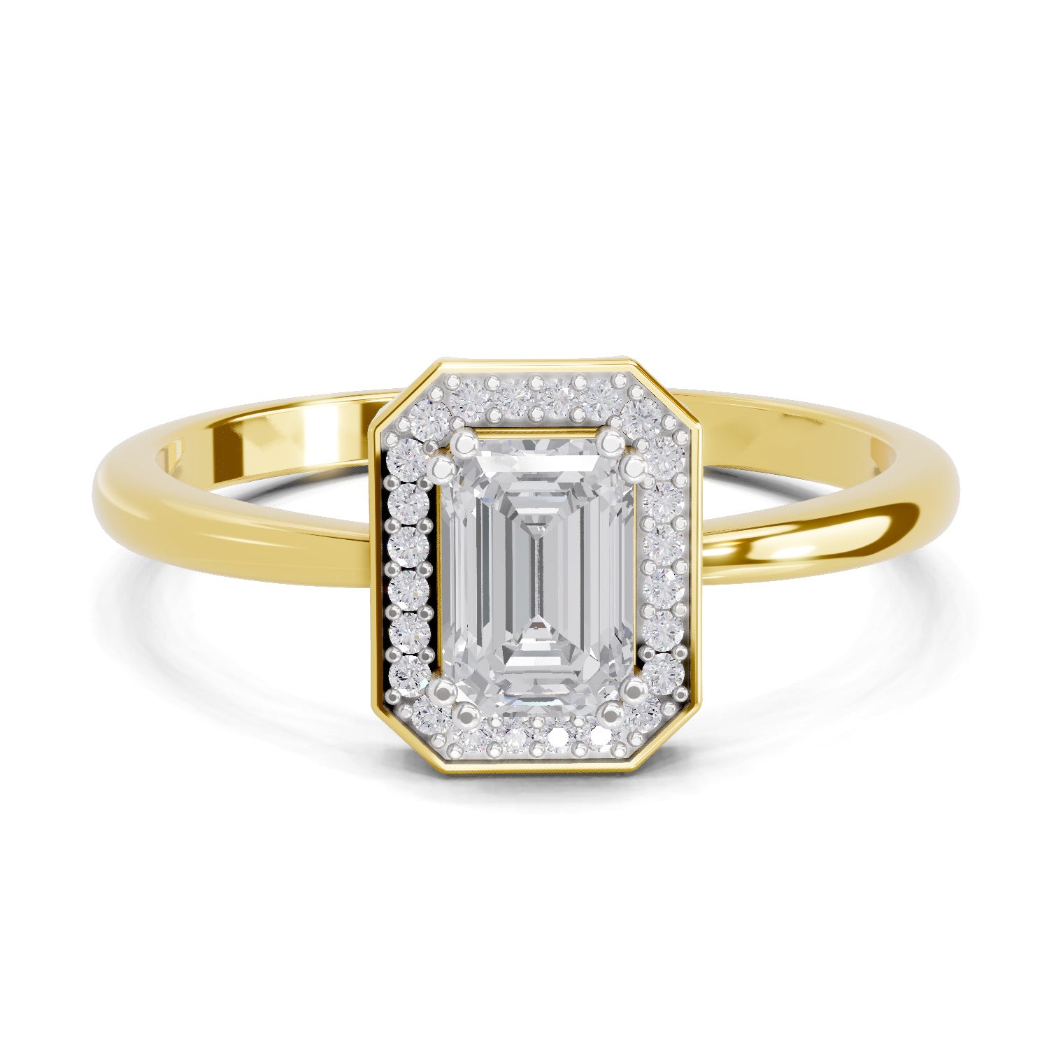 0.68 Carat Emerald Cut Engagement Ring