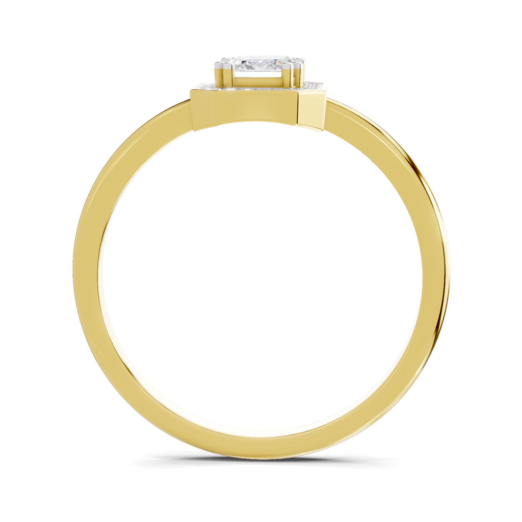 0.68 Carat Emerald Cut Engagement Ring