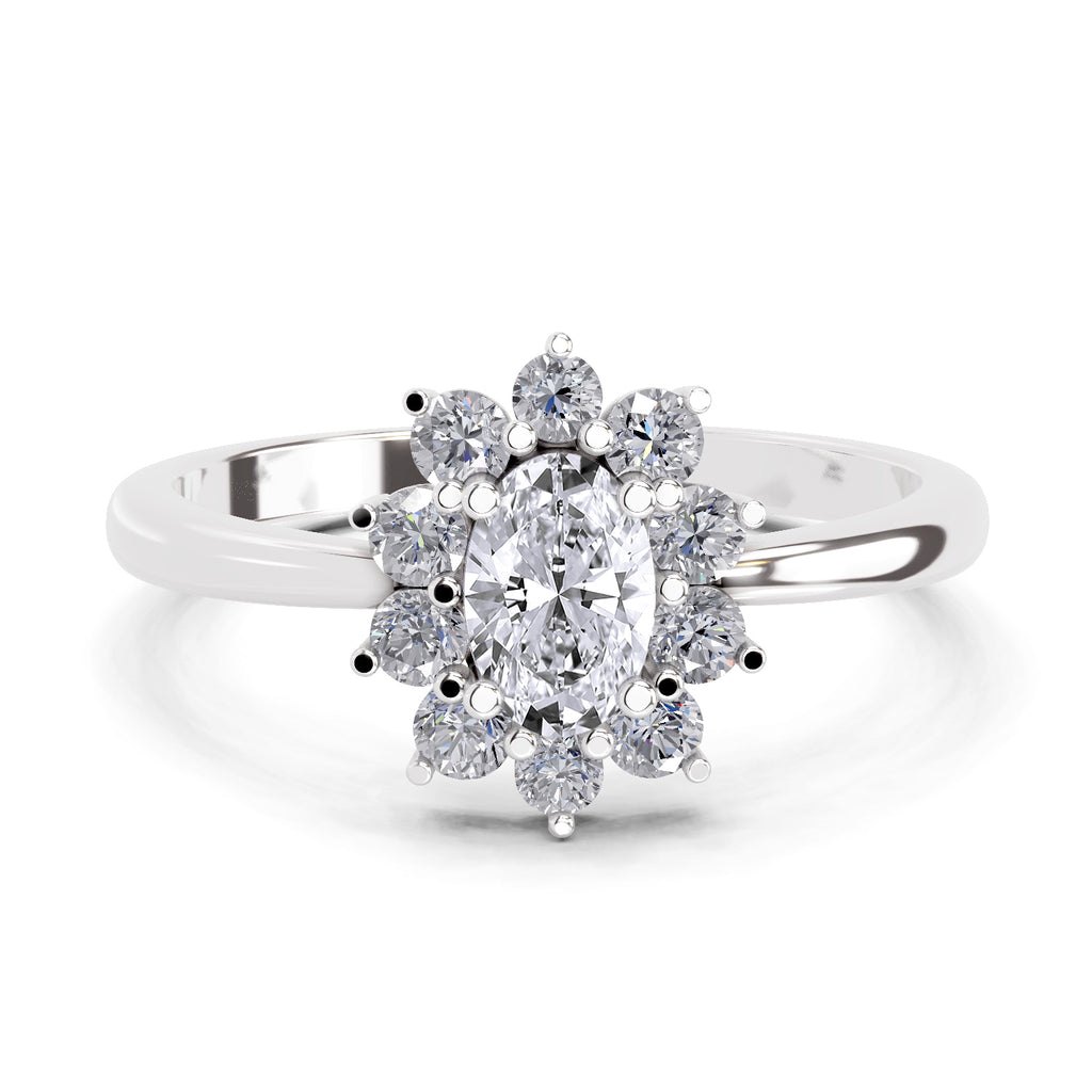 0.88 Carat Oval Shape Engagement Ring